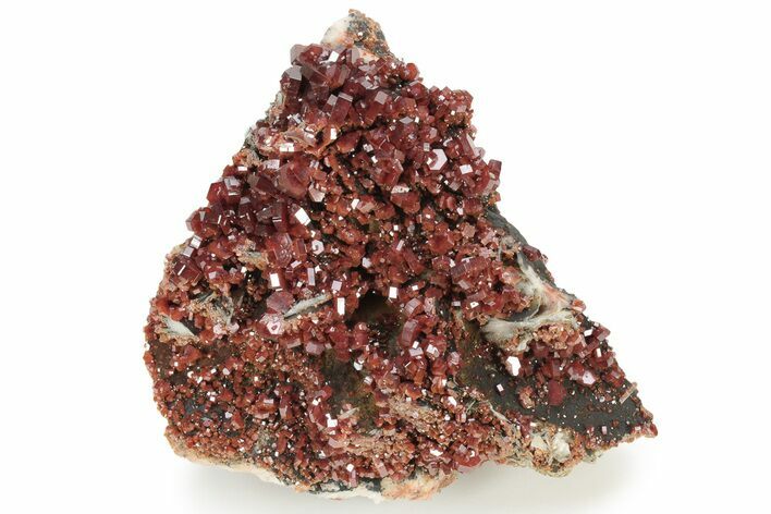 Top-Quality, Deep Red Vanadinite Crystals on Barite - Morocco #231844